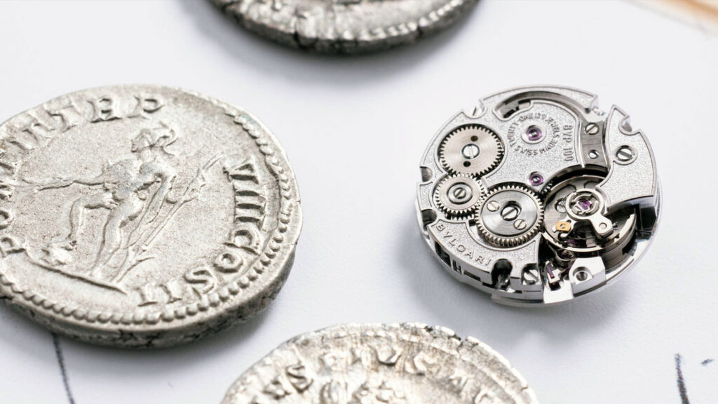 Bvlgari Maglia Milanese Monete Roman Coin and Movement