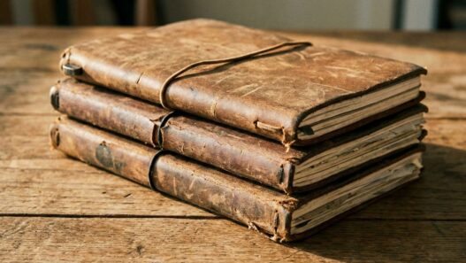 Eskimiş not alınmış defterler, deri not alma defterleri