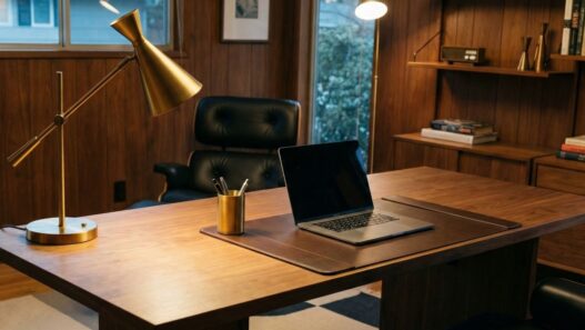 Sessiz lüks, çalışma alanı, macbook pro, verimli ofis, ev ofisi
