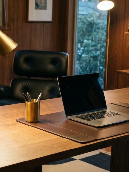 Sessiz lüks, çalışma alanı, macbook pro, verimli ofis, ev ofisi