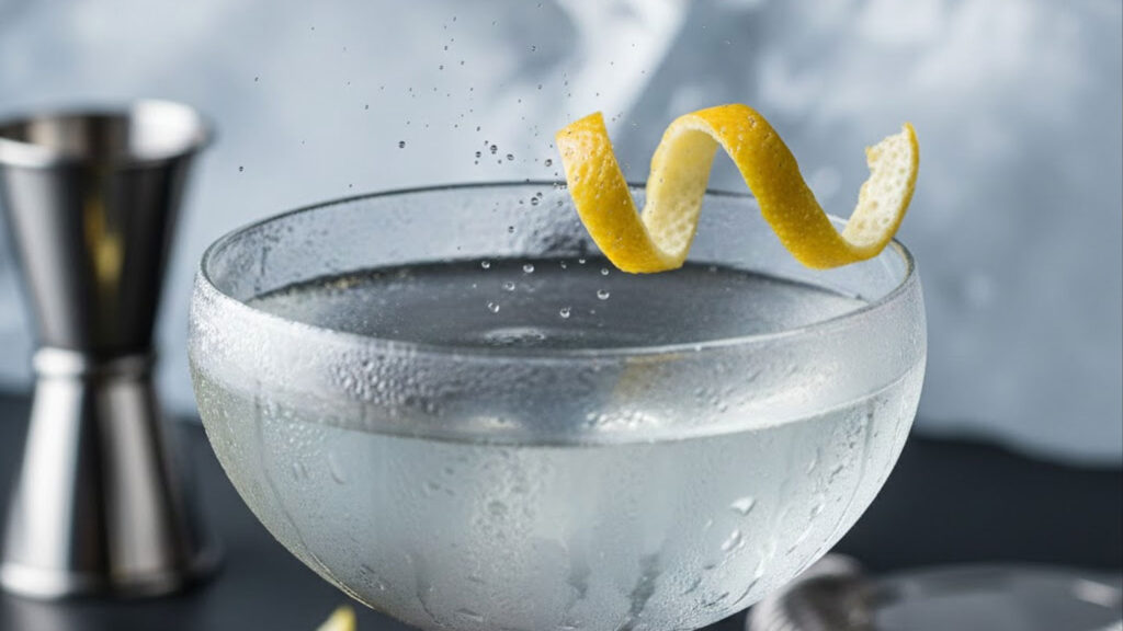 How a Dry Martini is served