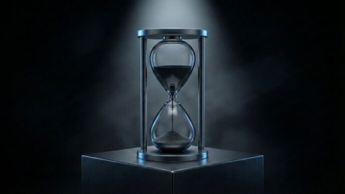 Uzun yaşamın temelleri, ışık altında kum saati zaman