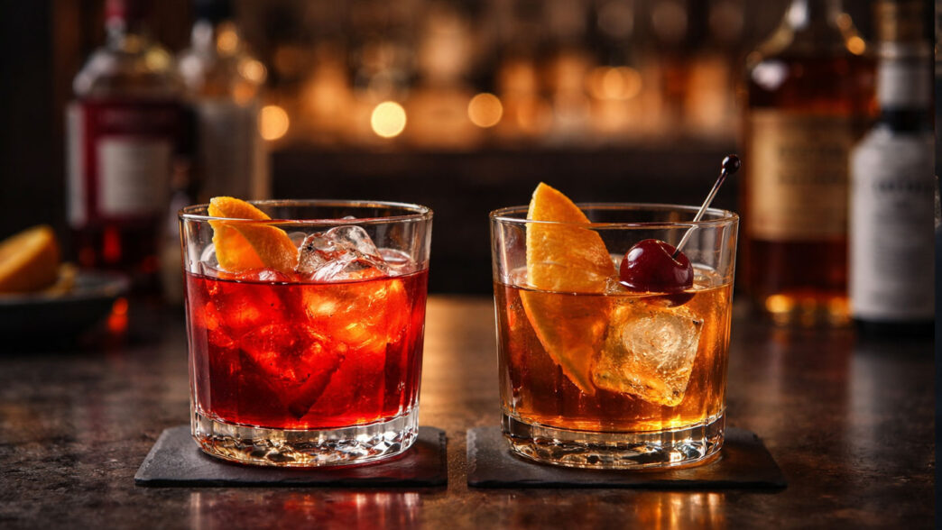 Negroni ve Old Fashioned kokteylleri