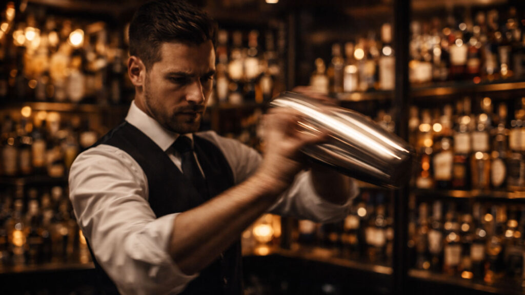 Dry shake cocktail technique for emulsifying egg white