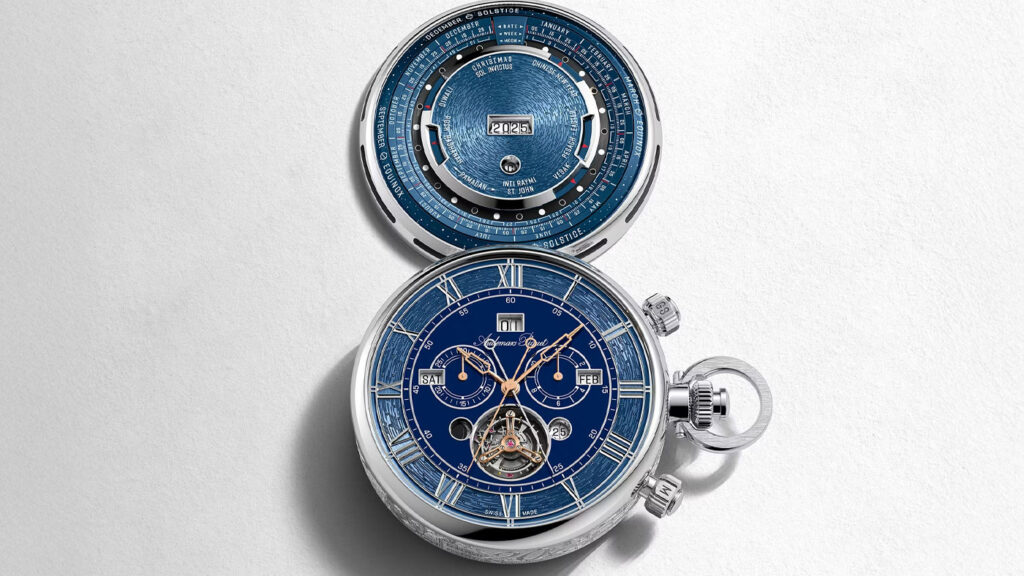 Audemars Piguet 150 Heritage Universal Calendar pocket watch front and back
