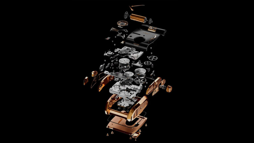 JCAM62 kalibresi çift melodi çalabilen müzik kutusu mekanizması.