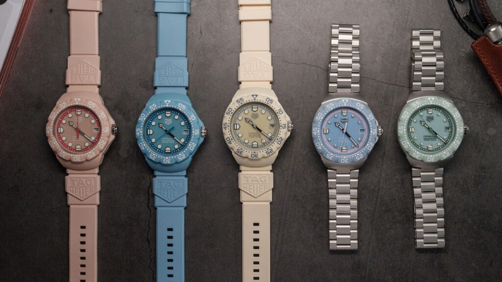 TAG Heuer Formula 1 Solargraph pastel watches collection