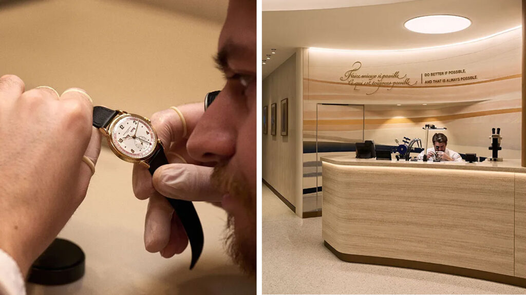 Watchmaker working inside Vacheron Constantin Miami boutique open workshop