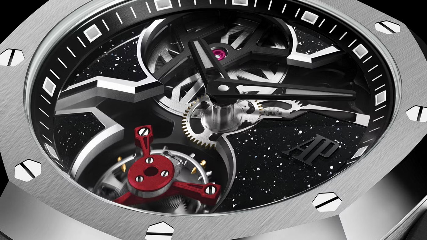 Audemars Piguet Royal Oak Concept red tourbillon detail