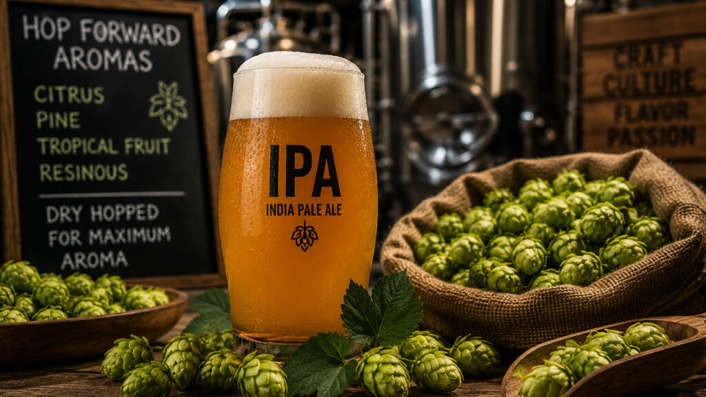 IPA ve modern craft bira kültürünü temsil eden şerbetçi otu sahnesi