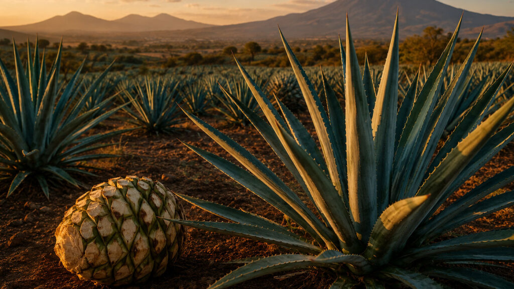 Meksika’da yetişen agave bitkileri.