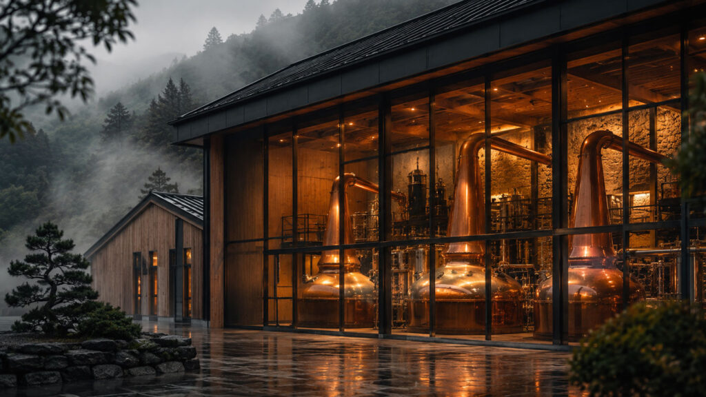 Japanese whisky distillery.