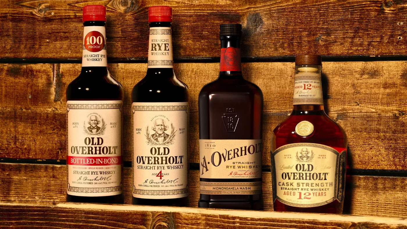 Modern Old Overholt rye whiskey lineup